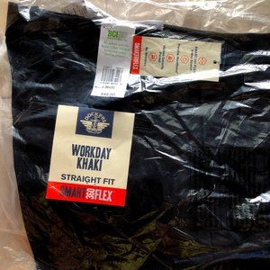 Dockers Workday Khaki Straight Fit Mens Pants 36 x 32 Black